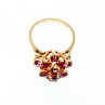 14K Yellow Gold Ruby Ring Size 6.75
