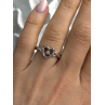 925 Sterling Silver White Colorless Topaz Heart Ring Size 7