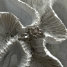 925 Sterling Silver White Colorless Topaz Heart Ring Size 7