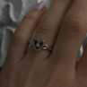 925 Sterling Silver White Colorless Topaz Heart Ring Size 7