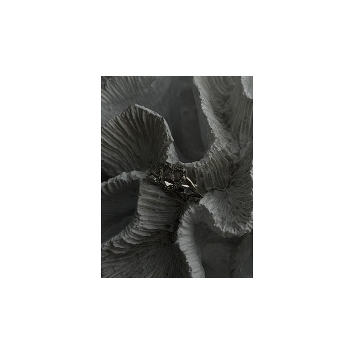 925 Sterling Silver White Colorless Topaz Heart Ring Size 7