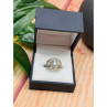 925 Sterling Silver Topaz Openwork Ring Size 7