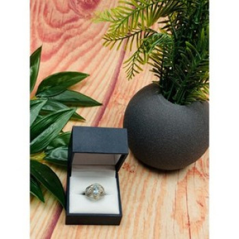925 Sterling Silver Topaz Openwork Ring Size 7