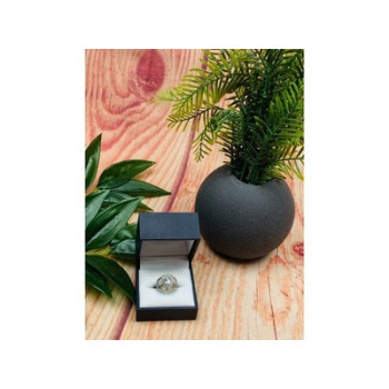 925 Sterling Silver Topaz Openwork Ring Size 7