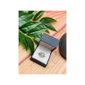 925 Sterling Silver Topaz Openwork Ring Size 9