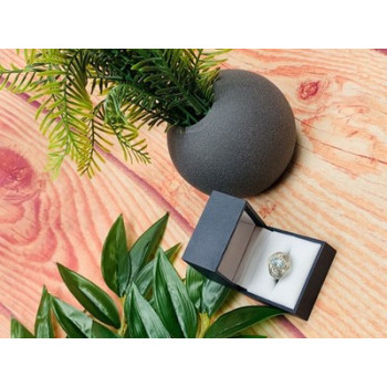 925 Sterling Silver Topaz Openwork Ring Size 9.5