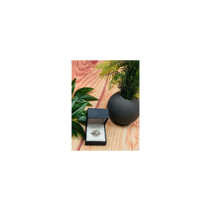 925 Sterling Silver Topaz Openwork Ring Size 9.5