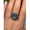 Vintage 925 Sterling Silver Labradorite Gemstone Ring Size 11