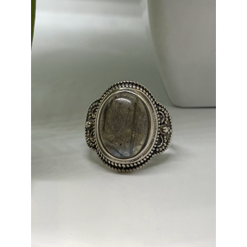 Vintage 925 Sterling Silver Labradorite Gemstone Ring Size 11