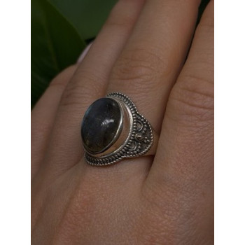 Vintage 925 Sterling Silver Labradorite Gemstone Ring Size 11