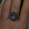 Vintage 925 Sterling Silver Labradorite Gemstone Ring Size 11