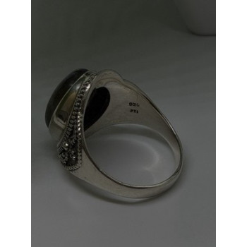 Vintage 925 Sterling Silver Labradorite Gemstone Ring Size 11