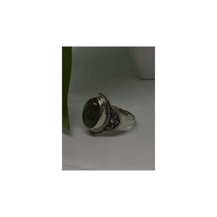 Vintage 925 Sterling Silver Labradorite Gemstone Ring Size 11