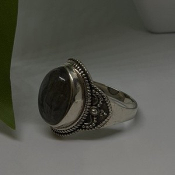 Vintage 925 Sterling Silver Labradorite Gemstone Ring Size 11