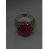 925 Sterling Silver Pink Agate Flower Ring Size 7.5