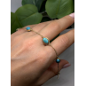 925 Sterling Silver Gold Plated Turquoise Bracelet 7.5