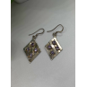Beautiful Vintage 925 Sterling Silver Amethyst Earrings