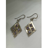 Beautiful Vintage 925 Sterling Silver Amethyst Earrings
