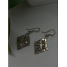 Beautiful Vintage 925 Sterling Silver Amethyst Earrings