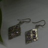 Beautiful Vintage 925 Sterling Silver Amethyst Earrings