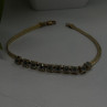 925 Sterling Silver 14K Yellow Gold Plated Aquamarine Bracelet 7