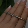 925 Sterling Silver 14K Yellow Gold Plated Aquamarine Bracelet 7
