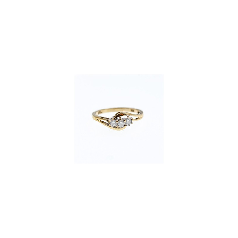 10K YELLOW GOLD SAPPHIRE RING SIZE 6.75