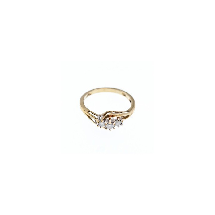 10K YELLOW GOLD SAPPHIRE RING SIZE 6.75