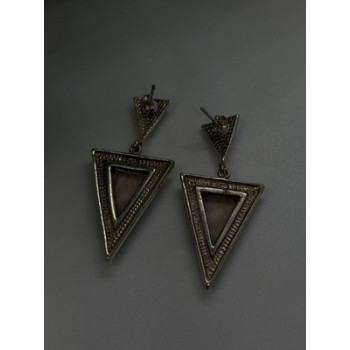 Vintage Elegant 925 Sterling Silver Pink Mother of Pearl & Marcasite Earrings