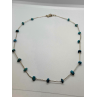 Beautiful Vintage 925 Sterling Silver Blue Turquoise Necklace