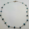 Beautiful Vintage 925 Sterling Silver Blue Turquoise Necklace