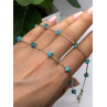 Beautiful Vintage 925 Sterling Silver Blue Turquoise Necklace