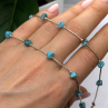 Beautiful Vintage 925 Sterling Silver Blue Turquoise Necklace