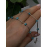 Beautiful Vintage 925 Sterling Silver Blue Turquoise Necklace
