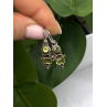 Vintage 925 Sterling Silver Green Peridot Earrings