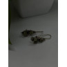 Vintage 925 Sterling Silver Green Peridot Earrings
