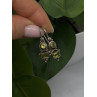 Vintage 925 Sterling Silver Green Peridot Earrings
