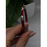 Italy Milor Vintage 925 Sterling Silver Bangle Bracelet Red Enamel Inlay