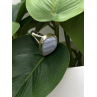 925 Sterling Silver Pear-Shaped Blue Lace Agate Ring Size 7.5