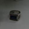 HarlemBling 925 Sterling Silver Sapphire & Marcasite Ring Size 8