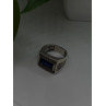 HarlemBling 925 Sterling Silver Sapphire & Marcasite Ring Size 8