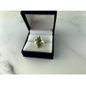 10K YELLOW GOLD  PERIDOT & DIAMONDS RING SIZE 8