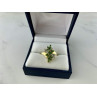 10K YELLOW GOLD  PERIDOT & DIAMONDS RING SIZE 8