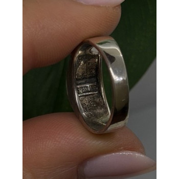 Vintage 925 Sterling Silver Green Turquoise Ring Size 7