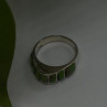 Vintage 925 Sterling Silver Green Turquoise Ring Size 7