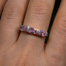 925 Sterling Silver Pink Spinel Ring Size 9