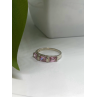 925 Sterling Silver Pink Spinel Ring Size 9