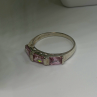 925 Sterling Silver Pink Spinel Ring Size 9