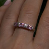 925 Sterling Silver Pink Spinel Ring Size 9