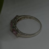925 Sterling Silver Pink Spinel Ring Size 9